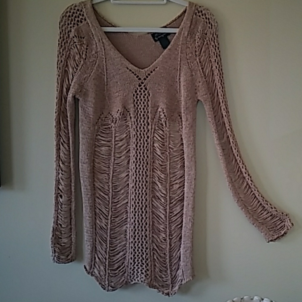 Torn by Ronny Kobo Pink Knit Tunic